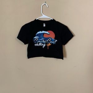 Careless Coast Clothing Co. (brand now shut down) size S black crop top